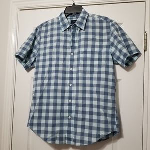 J.Crew - Men's Short-sleeve Button-down Shirt - Blue Plaid - Size Medium